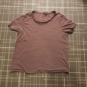 Men’s ASOS mauve wide neck super soft t-shirt
